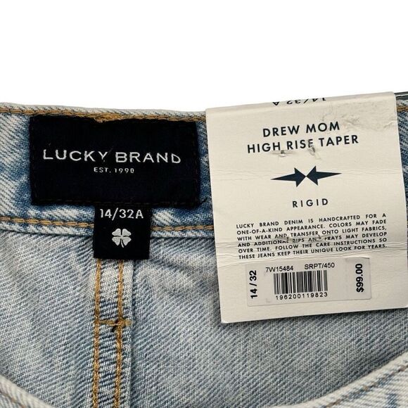LUCKY BRAND DREW MOM HIGH RISE TAPER JEANS Size 14/32 NWT - Picture 2 of 8